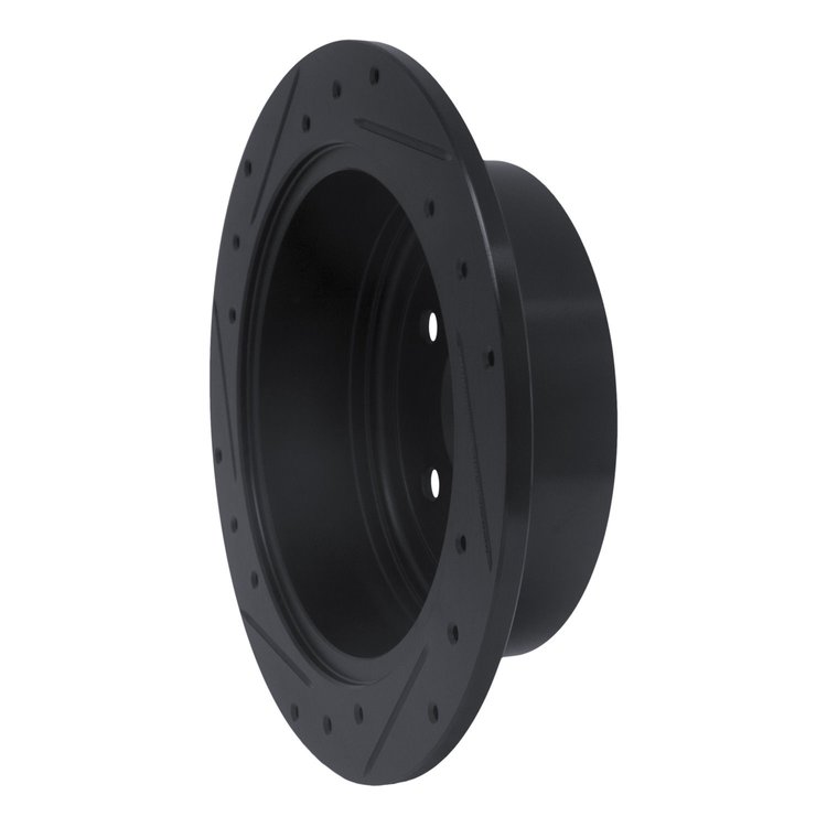 E-Line Drilled & Slotted Black Brake Rotor, 2004-2009 Lexus/Toyota/Scion, Position: Rear Right