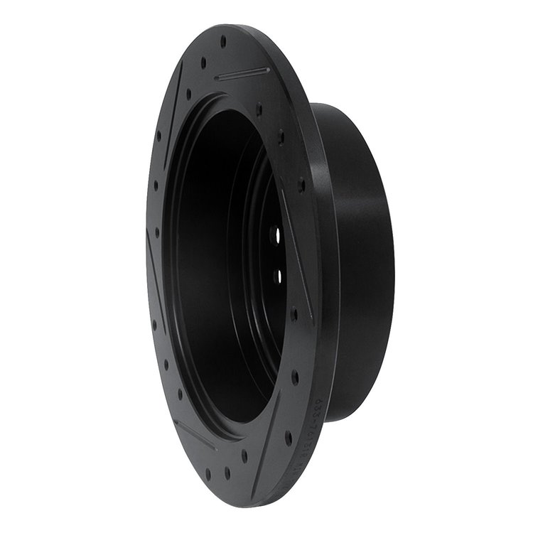 E-Line Drilled & Slotted Black Brake Rotor, 2004-2010 Lexus/Toyota/Scion, Position: Rear Right