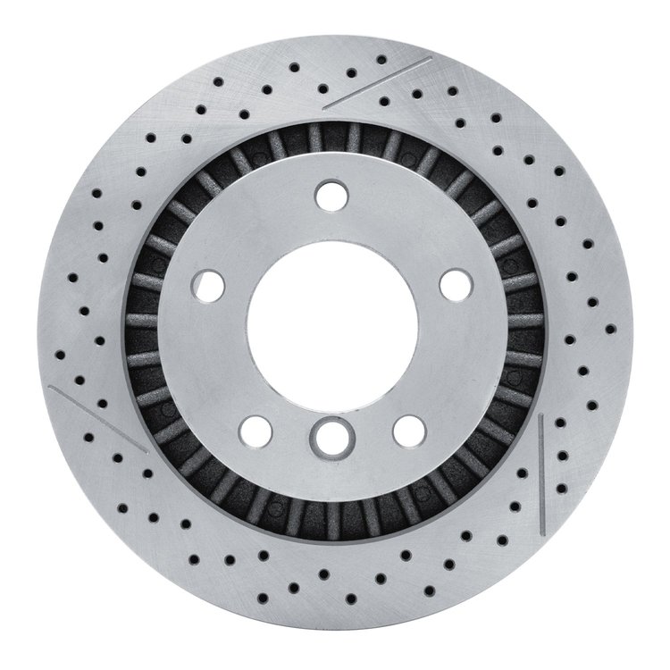 E-Line Drilled & Slotted Brake Rotor, 2013-2018 Mercedes-Benz, Position: Rear