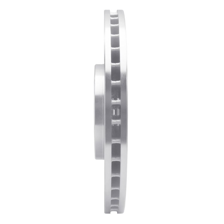 E-Line Drilled & Slotted Silver Brake Rotor, 2015-2019 Mini, Position: Front Left