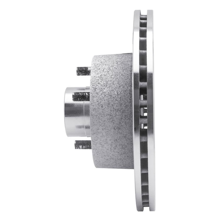 E-Line Drilled & Slotted Silver Brake Rotor, 1973-1989 Mopar, Position: Front Left
