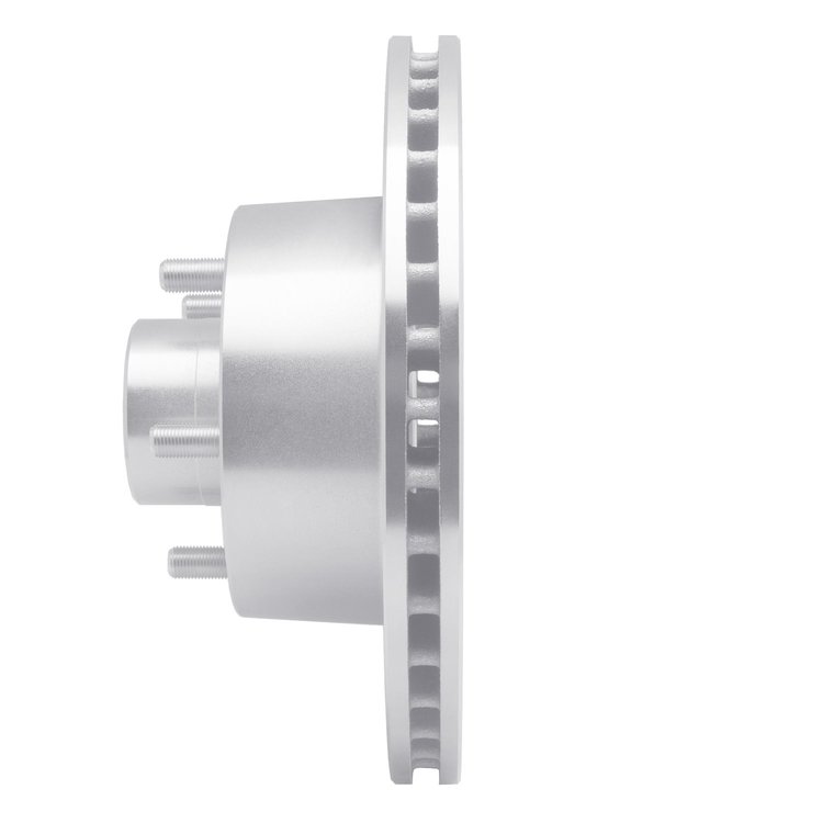 E-Line Drilled & Slotted Silver Brake Rotor, 1970-1972 Mopar, Position: Front Left