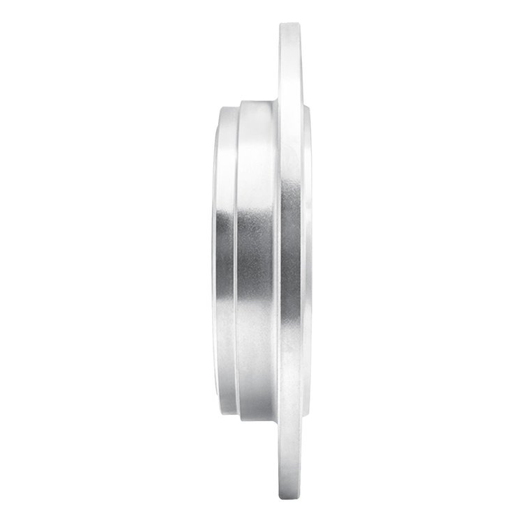 E-Line Drilled & Slotted Silver Brake Rotor, 1993-2004 Mopar, Position: Rear Right