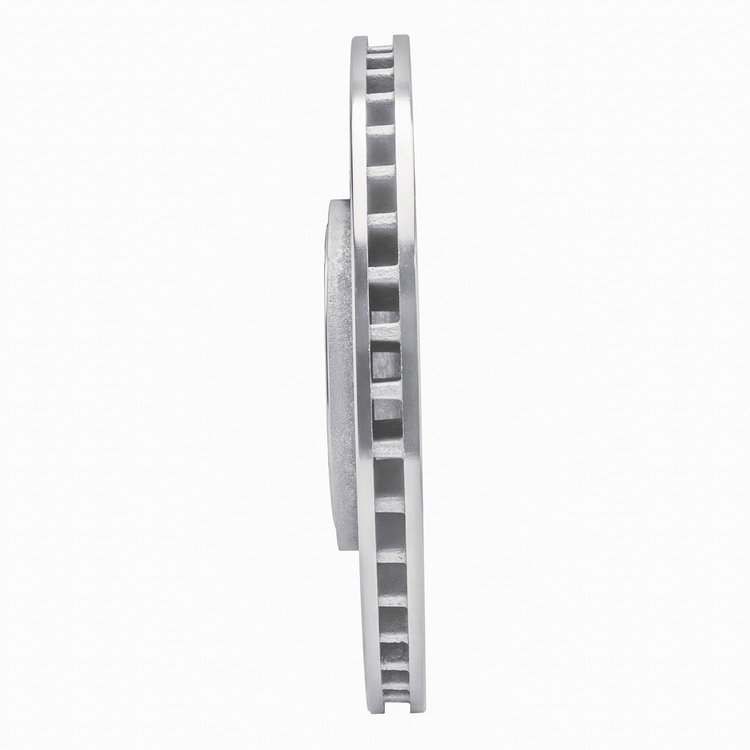 E-Line Drilled & Slotted Silver Brake Rotor, 2008-2014 Mopar, Position: Front Right