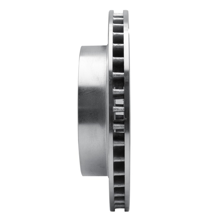 E-Line Drilled & Slotted Silver Brake Rotor, 1971-1997 Mopar, Position: Front Left