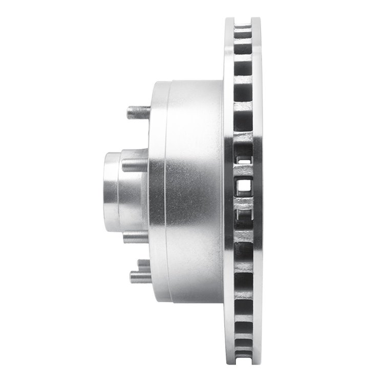 E-Line Drilled & Slotted Silver Brake Rotor, 1978-1997 Mopar, Position: Front Right