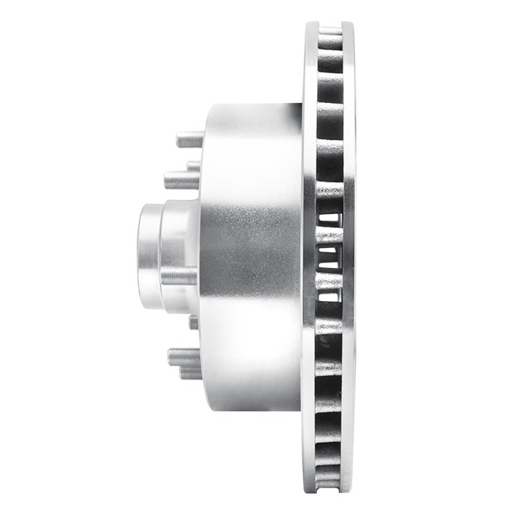 E-Line Drilled & Slotted Silver Brake Rotor, 1994-1997 Mopar, Position: Front Left