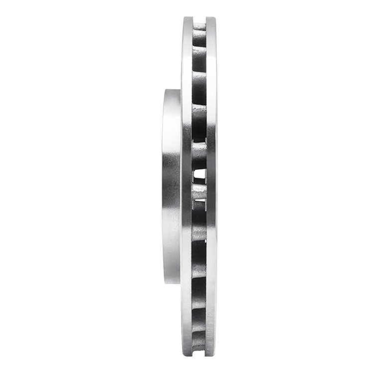 E-Line Drilled & Slotted Silver Brake Rotor, 1996-2000 Mopar, Position: Front Left