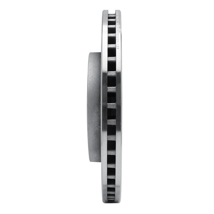 E-Line Drilled & Slotted Silver Brake Rotor, 2005-2010 Mopar, Position: Front Left