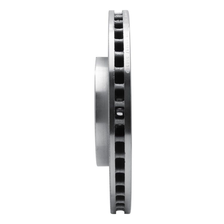 E-Line Drilled & Slotted Silver Brake Rotor, 2009-2011 GM, Position: Front Left