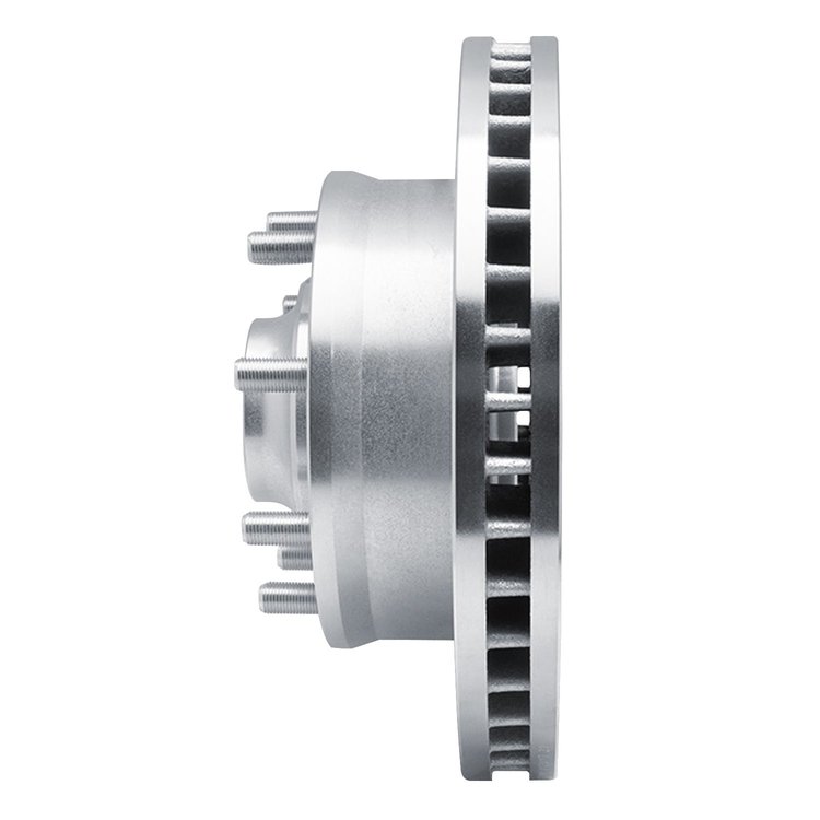 E-Line Drilled & Slotted Silver Brake Rotor, 1974-2006 GM, Position: Front Left