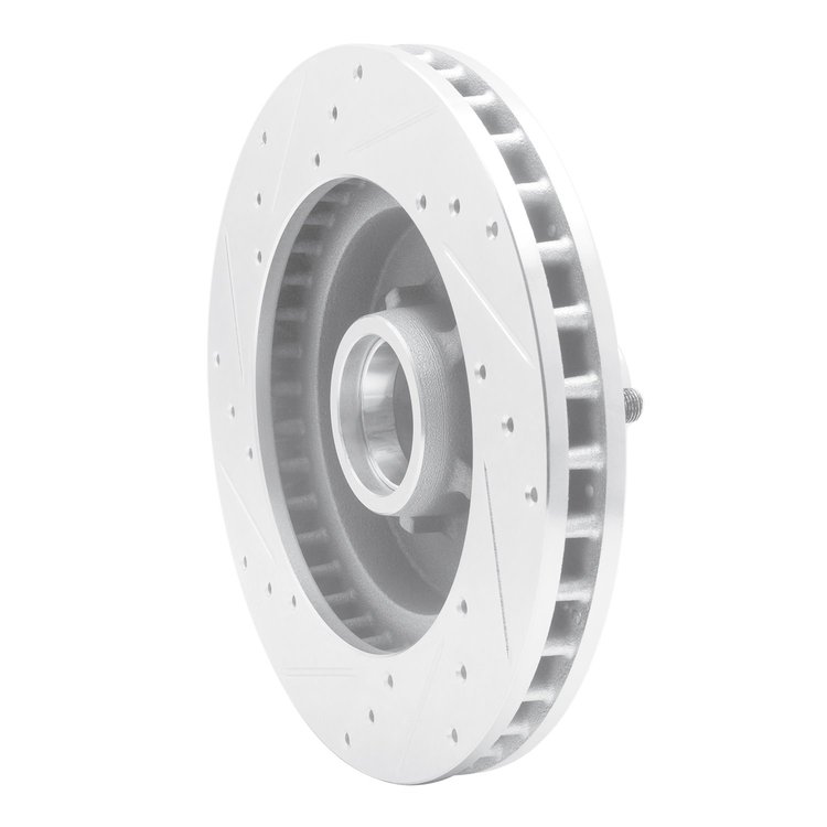 E-Line Drilled & Slotted Silver Brake Rotor, 1988-1994 GM, Position: Front Right