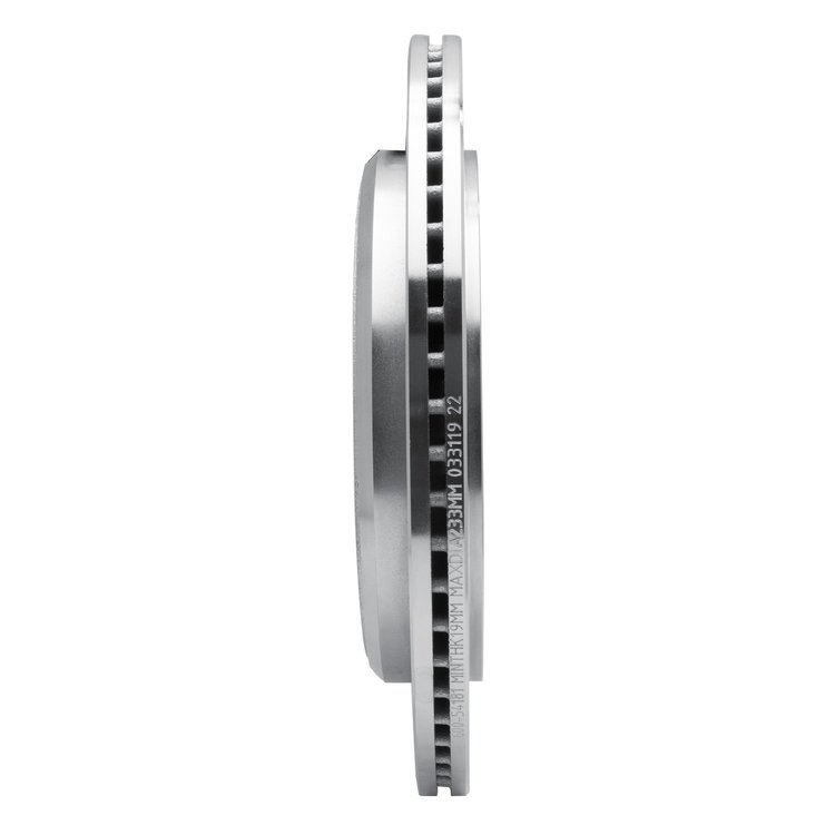E-Line Drilled & Slotted Silver Brake Rotor, 2002-2006 Ford/Lincoln/Mercury/Mazda, Position: Rear Left