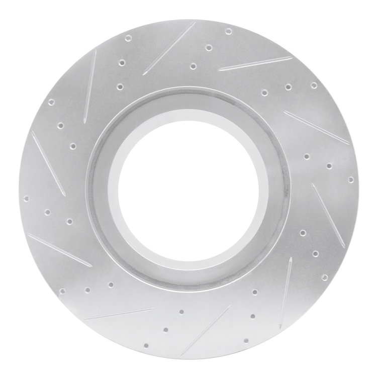 E-Line Drilled & Slotted Silver Brake Rotor, 2005-2017 Fits Multiple Makes/Models, Position: Front & Rear Right