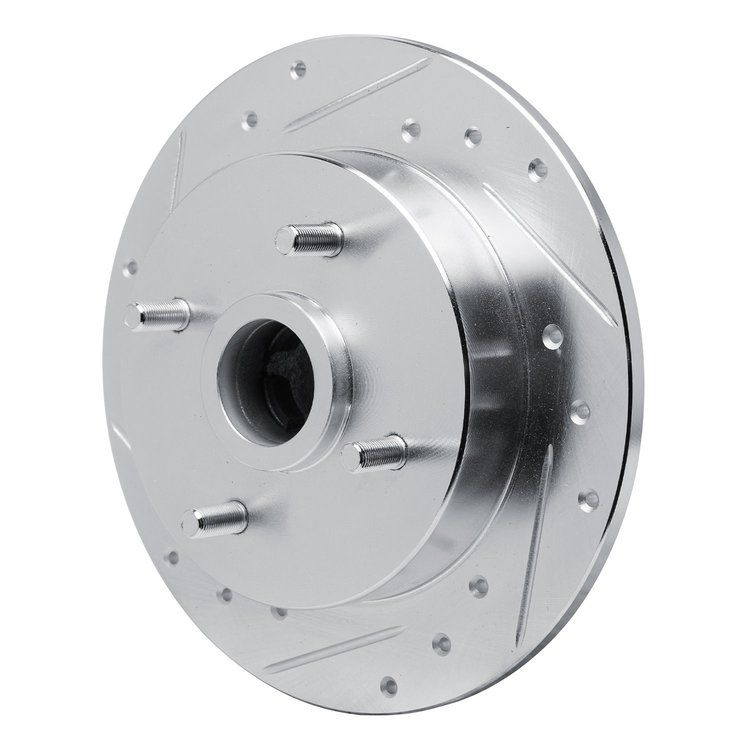 E-Line Drilled & Slotted Silver Brake Rotor, 1988-1988 Infiniti/Nissan, Position: Rear Left