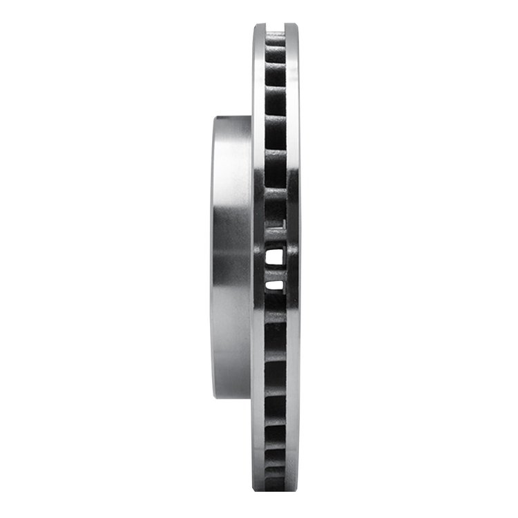 E-Line Drilled & Slotted Silver Brake Rotor, 1998-2007 Mitsubishi, Position: Front Left