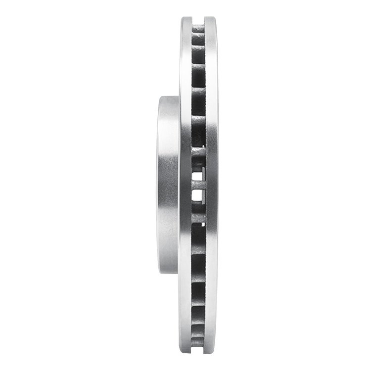 E-Line Drilled & Slotted Silver Brake Rotor, 1994-2000 Mitsubishi, Position: Front Right