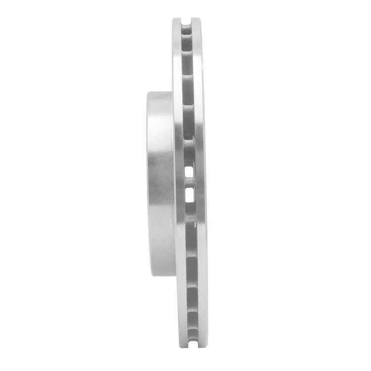 E-Line Drilled & Slotted Silver Brake Rotor, 1980-2009 Audi/Porsche/Volkswagen, Position: Front Right