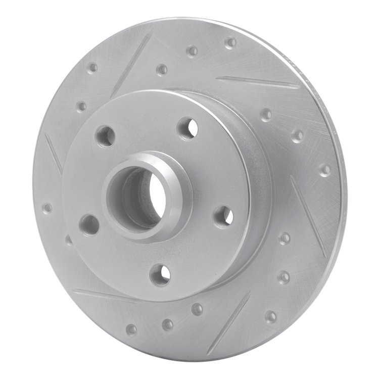 E-Line Drilled & Slotted Silver Brake Rotor, 1992-1998 Audi/Porsche/Volkswagen, Position: Rear Left