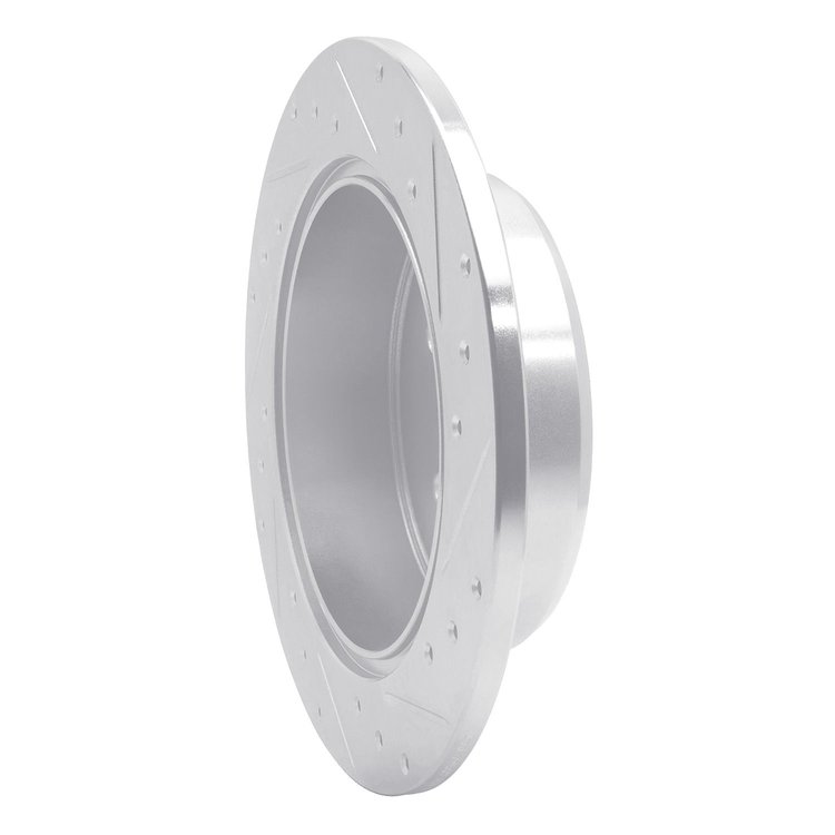 E-Line Drilled & Slotted Silver Brake Rotor, 1998-2010 Lexus/Toyota/Scion, Position: Rear Left