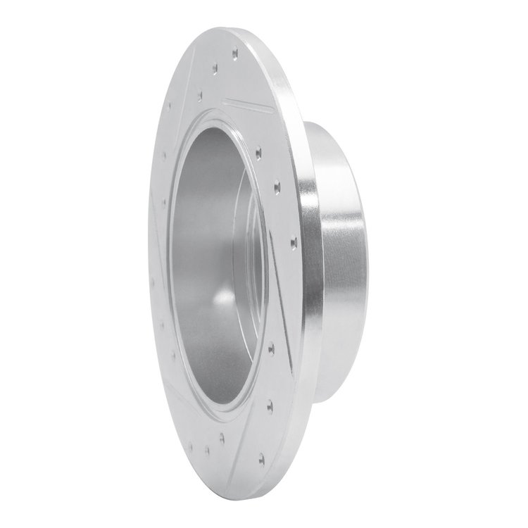 E-Line Drilled & Slotted Silver Brake Rotor, 2000-2004 Lexus/Toyota/Scion, Position: Rear Right