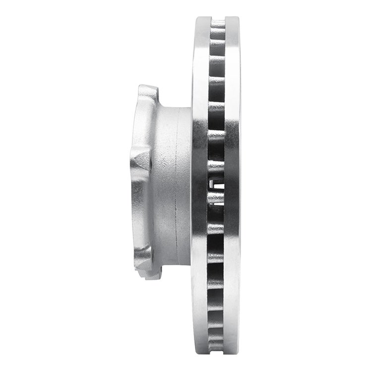 E-Line Drilled & Slotted Silver Brake Rotor, 2013-2020 Hino, Position: Front Left