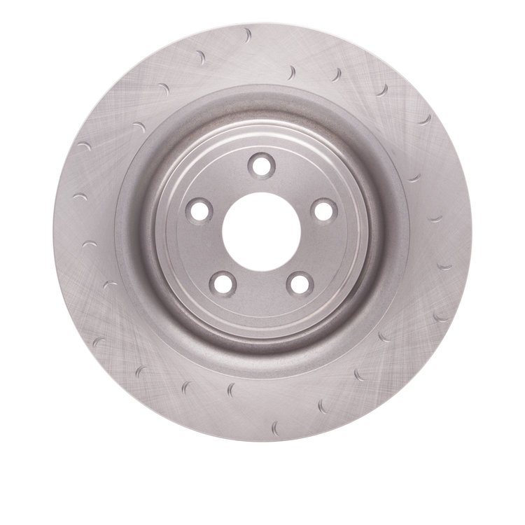E-Line Slotted Brake Rotor, 2008-2009 Jaguar, Position: Rear Left