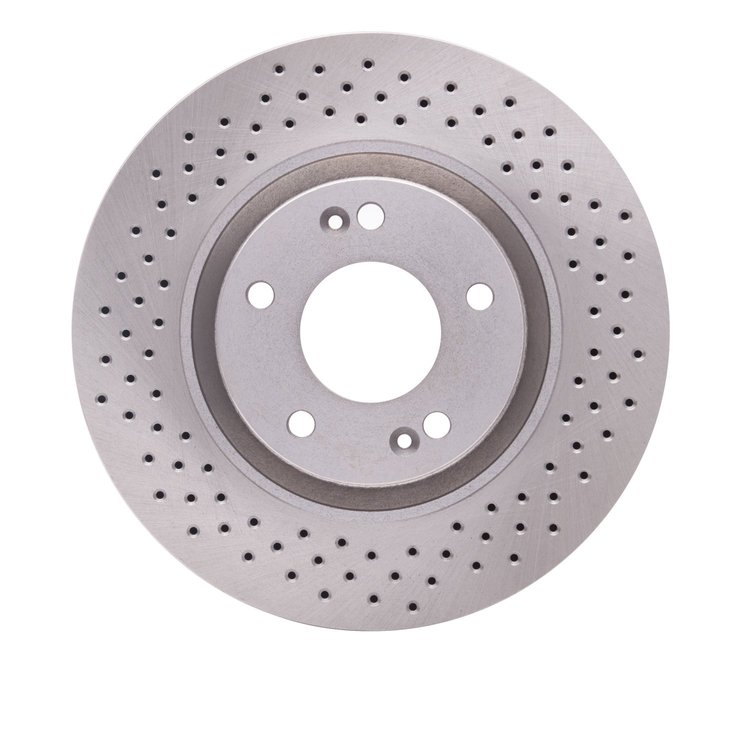 E-Line Drilled Brake Rotor, 2007-2008 Kia/Hyundai/Genesis, Position: Front