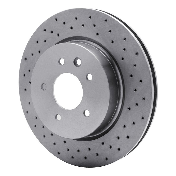E-Line Drilled Brake Rotor, 2000-2006 Jaguar, Position: Rear