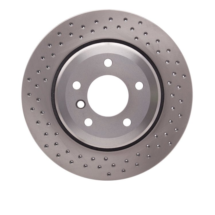 E-Line Drilled Brake Rotor, 2001-2006 BMW, Position: Rear