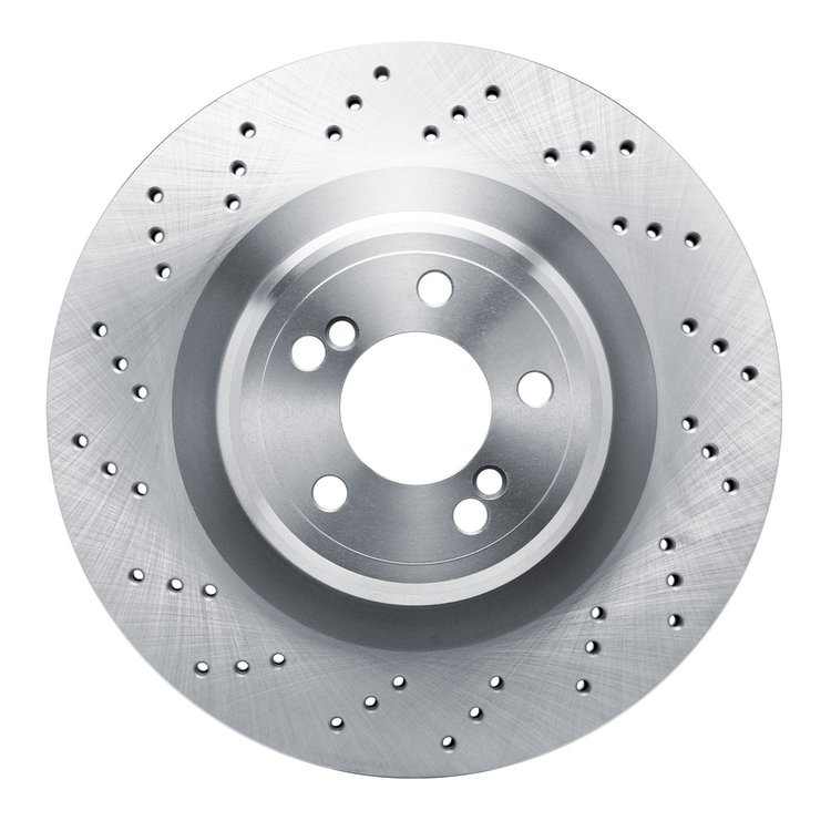 E-Line Drilled Brake Rotor, 2015-2019 BMW, Position: Rear Left
