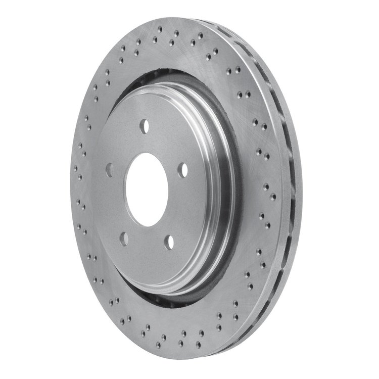 E-Line Drilled Brake Rotor, 2006-2013 GM, Position: Rear