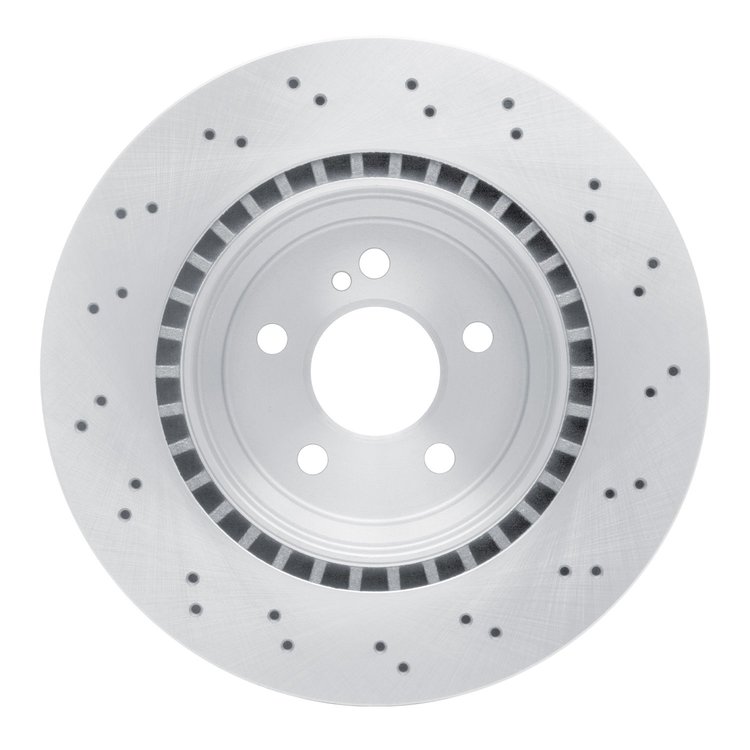 E-Line Drilled Brake Rotor, 2003-2011 Mercedes-Benz, Position: Rear