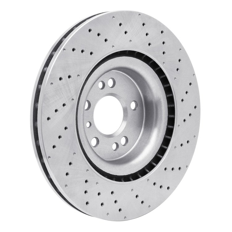 E-Line Drilled Brake Rotor, 2012-2019 Mercedes-Benz, Position: Front