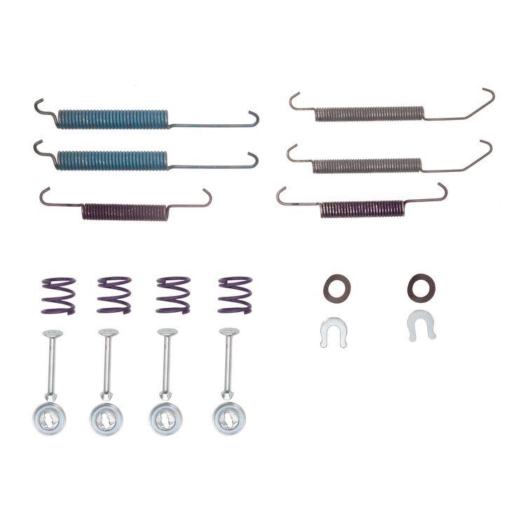 Drum Brake Hardware Kit, 1991-2002 GM, Position: Rear