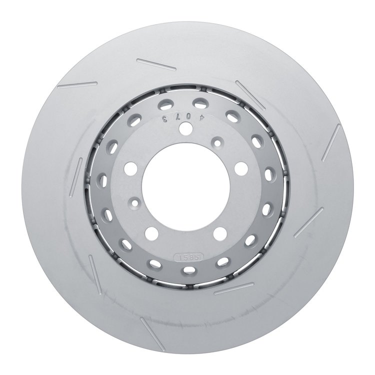 Hi-Carbon Alloy Geomet-Coated Slotted Rotor, 2010-2016 Audi/Porsche/Volkswagen, Position: Front Right