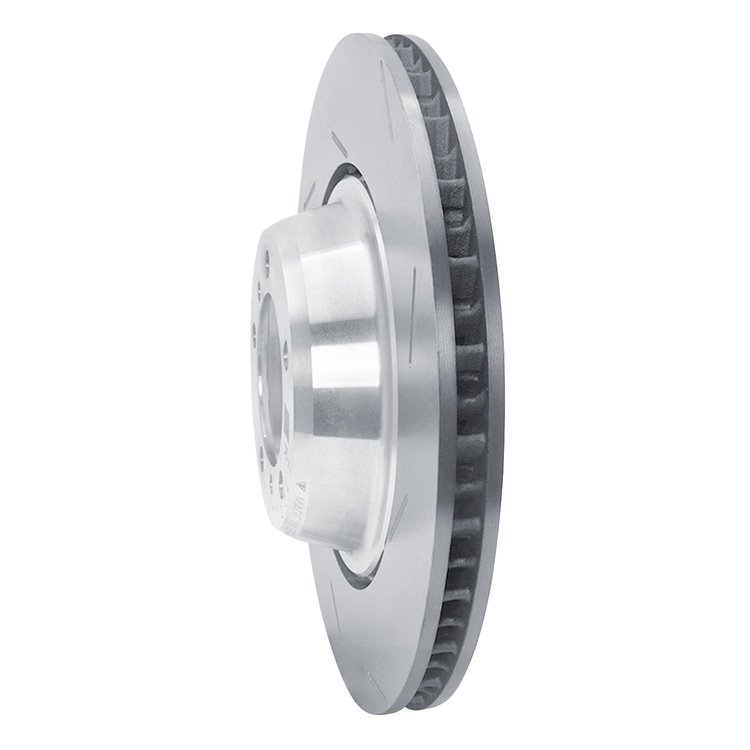 Hi-Carbon Alloy Geomet-Coated Slotted Rotor, 2017-2021 Audi/Porsche/Volkswagen, Position: Rear Right
