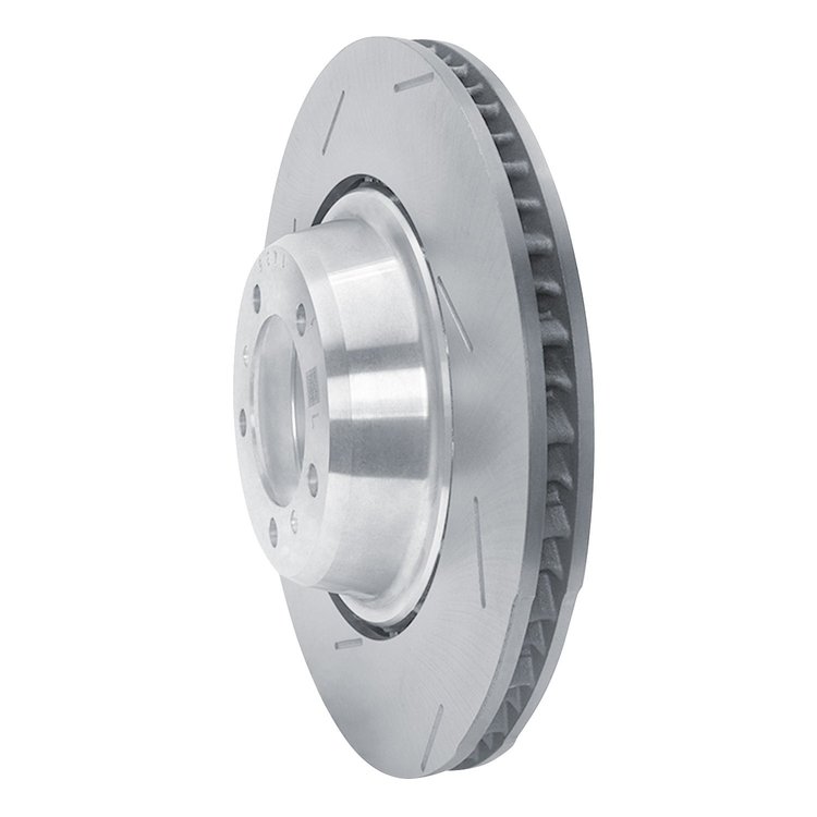 Hi-Carbon Alloy Geomet-Coated Slotted Rotor, 2017-2021 Audi/Porsche/Volkswagen, Position: Rear Left