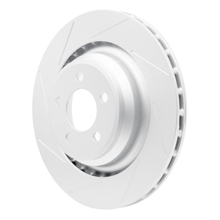Hi-Carbon Alloy Geomet-Coated Slotted Rotor, Fits Select Mopar, Position: Rear