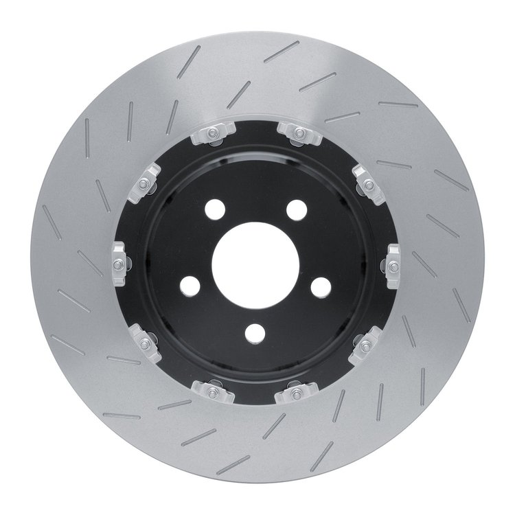 Hi-Carbon Alloy Geomet-Coated Slotted Rotor, Fits Select Mopar, Position: Front