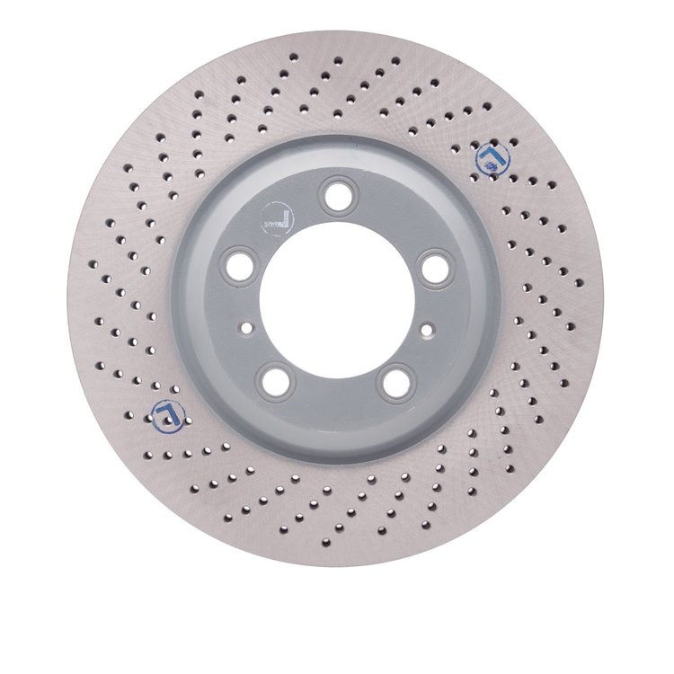 Hi-Carbon Alloy Geomet-Coated Drilled Rotor, 2002-2008 Audi/Porsche/Volkswagen, Position: Front Left