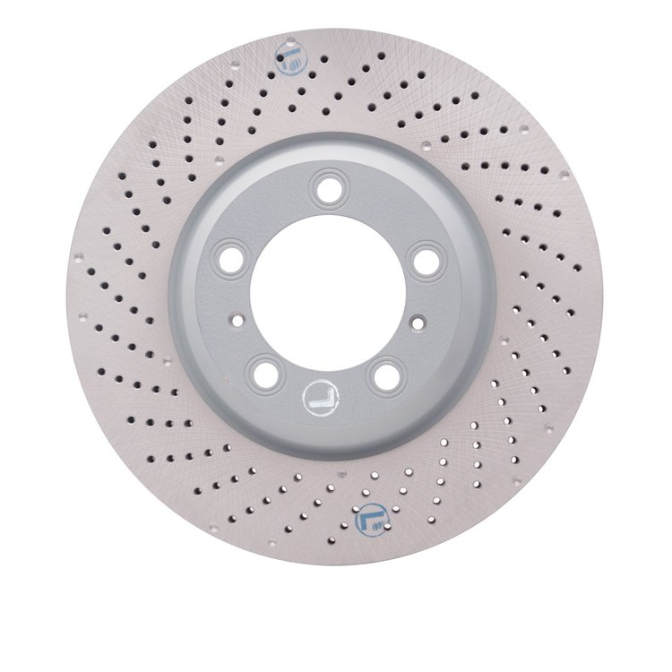 Hi-Carbon Alloy Geomet-Coated Drilled Rotor, 2007-2013 Audi/Porsche/Volkswagen, Position: Left Front