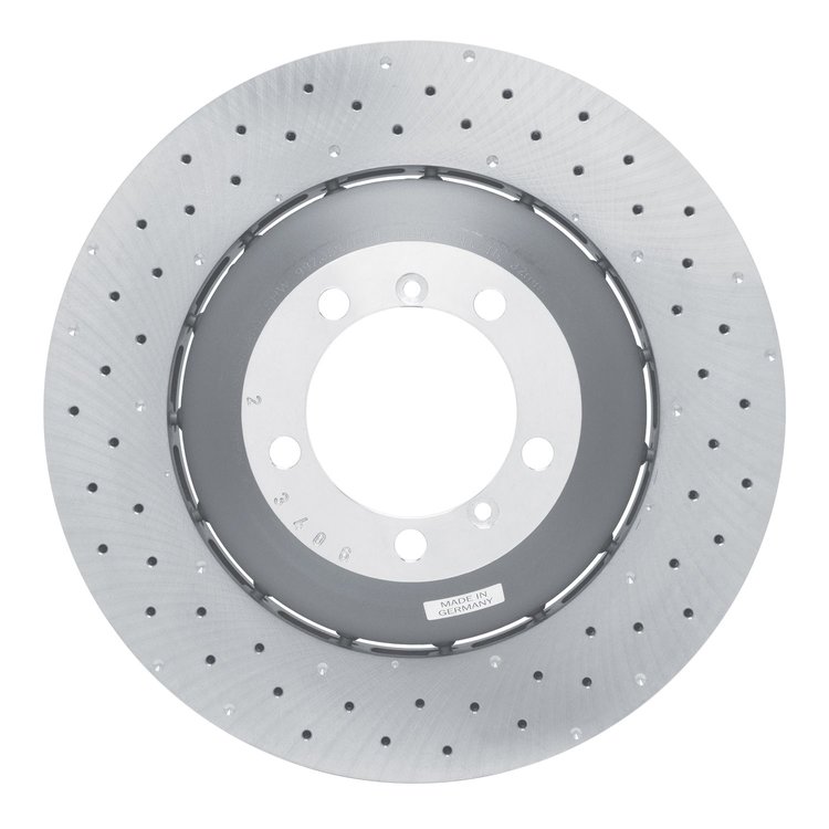 Hi-Carbon Alloy Geomet-Coated Drilled Rotor, 2010-2011 Audi/Porsche/Volkswagen, Position: Front Left