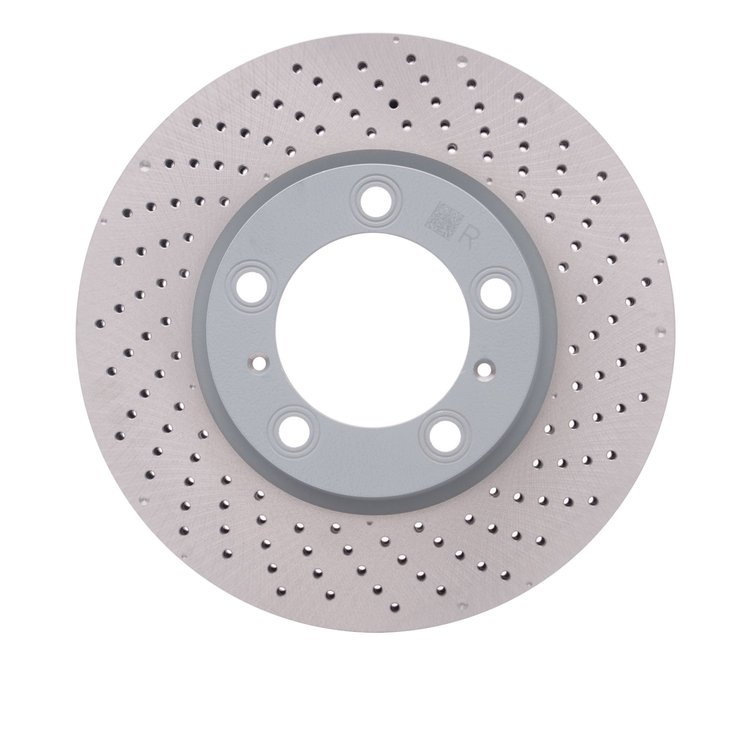 Hi-Carbon Alloy Geomet-Coated Drilled Rotor, 2013-2016 Audi/Porsche/Volkswagen, Position: Front Right