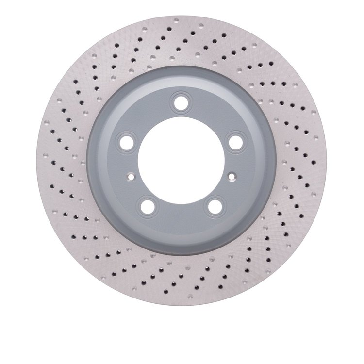 Hi-Carbon Alloy Geomet-Coated Drilled Rotor, 2012-2016 Audi/Porsche/Volkswagen, Position: Front Left