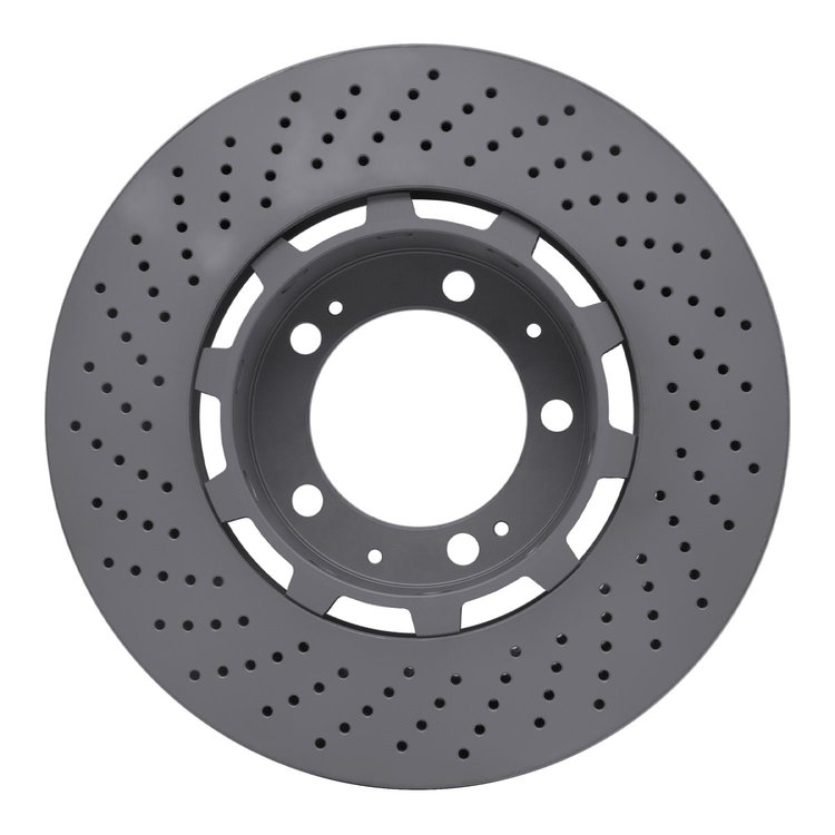 Hi-Carbon Alloy Geomet-Coated Drilled Rotor, 1994-1998 Audi/Porsche/Volkswagen, Position: Front Right