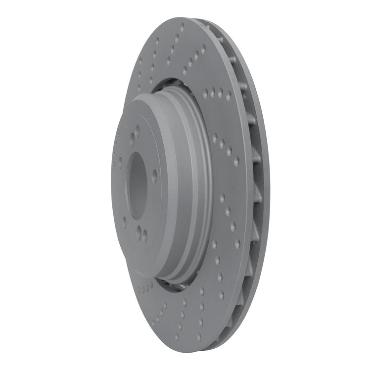 Hi-Carbon Alloy Geomet-Coated Drilled Rotor, 2006-2010 BMW, Position: Rear Left