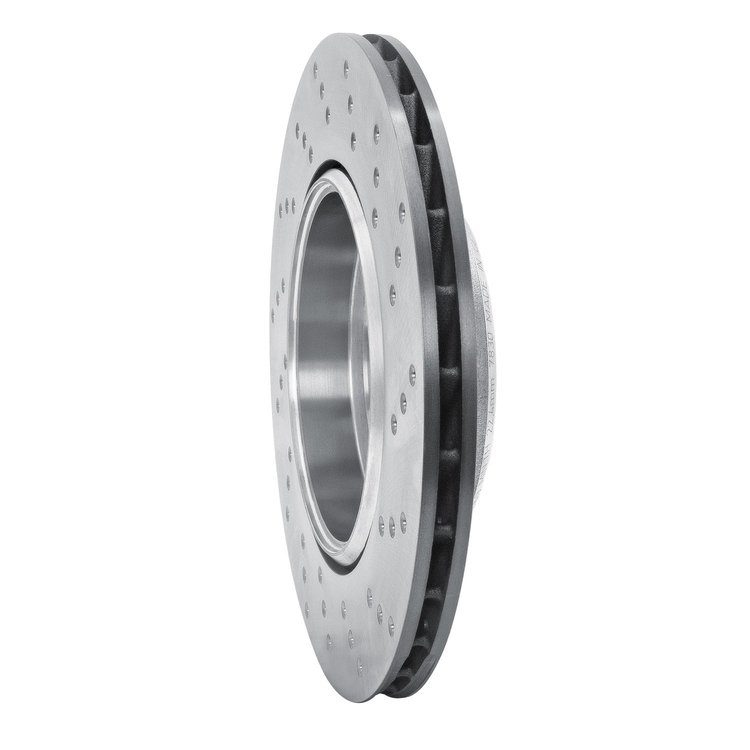 Hi-Carbon Alloy Geomet-Coated Drilled Rotor, 2008-2013 BMW, Position: Rear Left