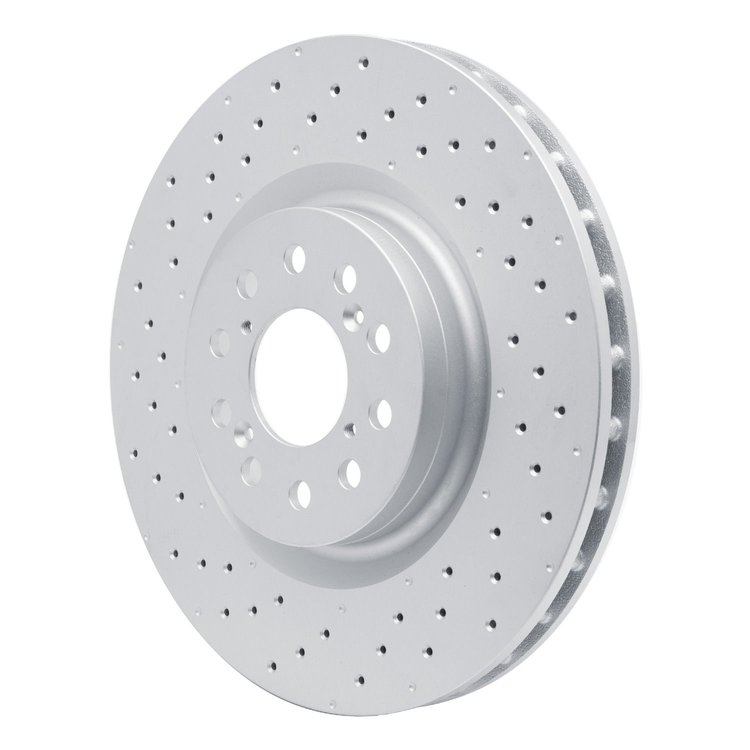 Hi-Carbon Alloy Geomet-Coated Drilled Rotor, 2017-2021 Acura/Honda, Position: Front