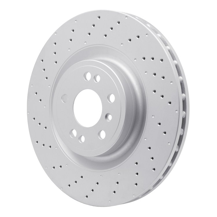 Hi-Carbon Alloy Geomet-Coated Drilled Rotor, 2012-2019 Mercedes-Benz, Position: Front